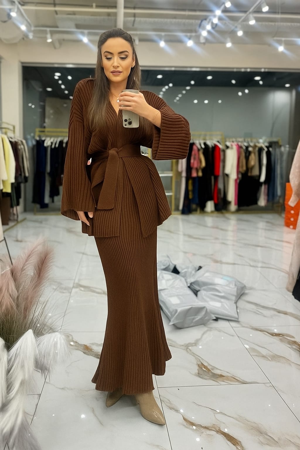 Ensemble jupe en maille