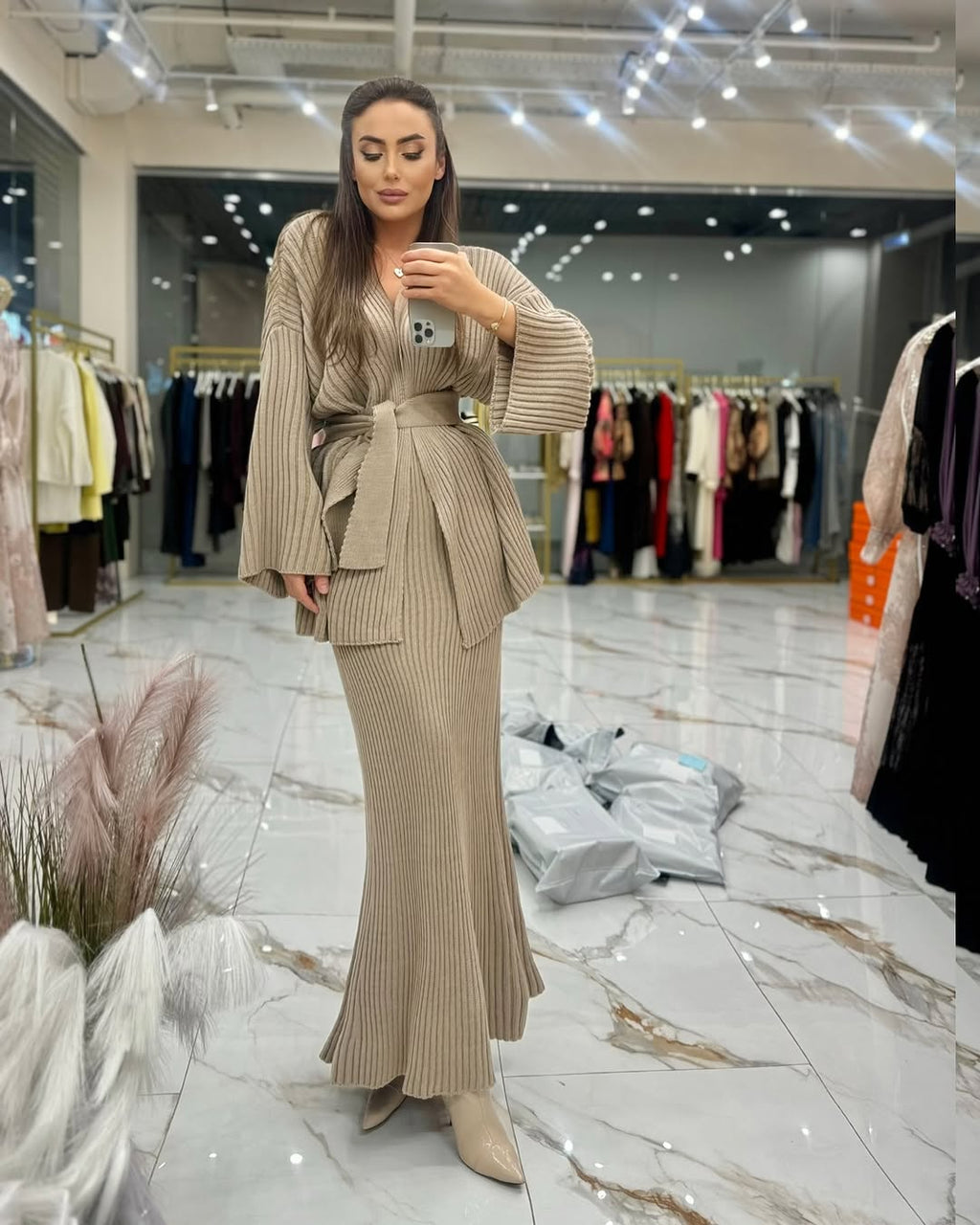 Ensemble jupe en maille